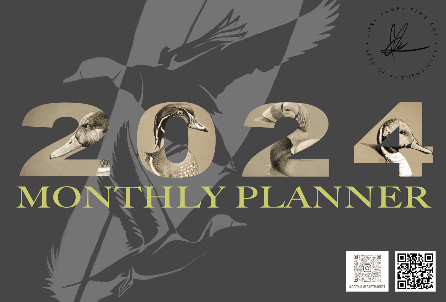 Waterfowl Monthly Planner 2024 - Pre-Order